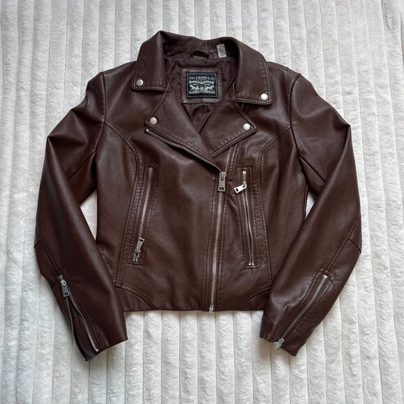 Levi’s Moto Faux Leather Jacket - Size S - Picture 1 of 4